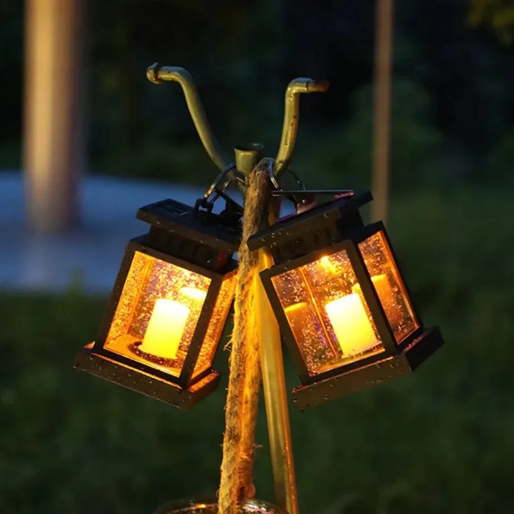 Garden Lantern | Solar Flickering LED & Waterproof
