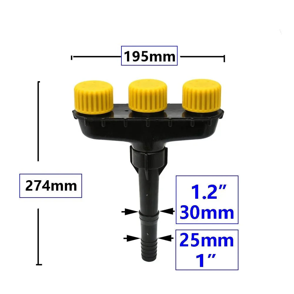Garden Sprinkler | Wide Coverage Mist Nozzle | Fits 1"/1.2" Hoses