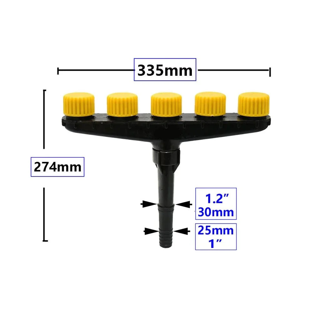 Garden Sprinkler | Wide Coverage Mist Nozzle | Fits 1"/1.2" Hoses