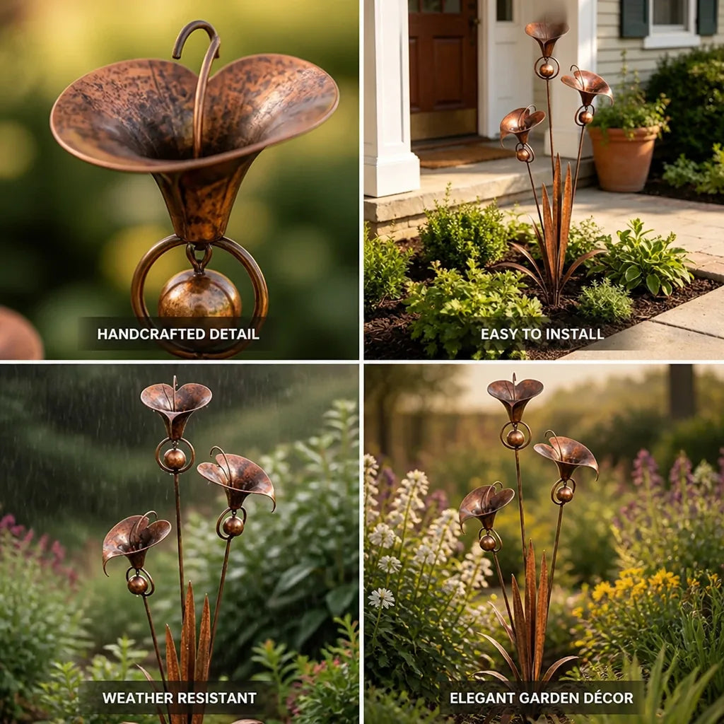 Garden Stake with Hanging Bells