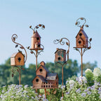 Garten Vogelhaus Pfahl | Metallkunst & Dekoration | 75 cm Stange