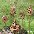 Garten Vogelhaus Pfahl | Metallkunst & Dekoration | 75 cm Stange