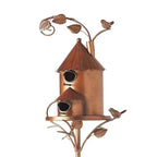 Garten Vogelhaus Pfahl | Metallkunst & Dekoration | 75 cm Stange