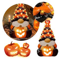 Halloween Garden Gnome Statue | Integrated LED & Compact | Tabletop & Porch
