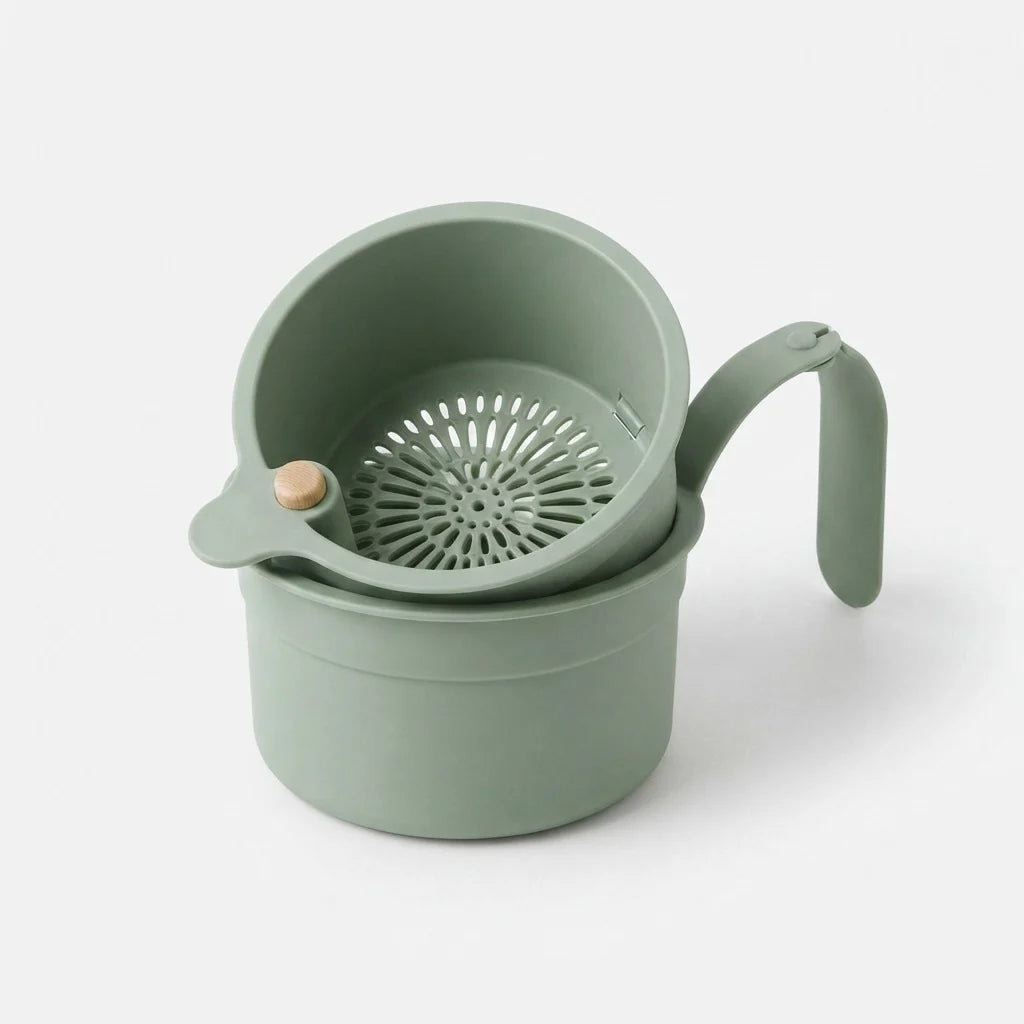 Hanging Draining Basket | Two-Part Filter & One-Click Emptying