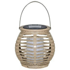 Hanging Lantern | Solar-Powered & IP44 Waterproof | Handwoven Bamboo