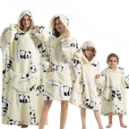 Hooded Blanket | Oversized Fleece & Flannel | Pumpkin Design