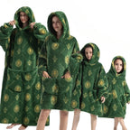 Hooded Blanket | Oversized Fleece & Flannel | Pumpkin Design