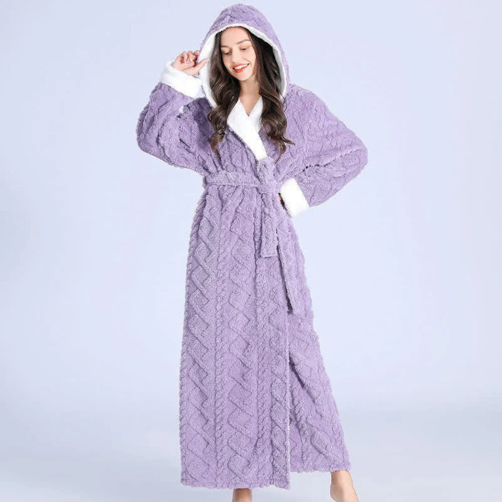 Hooded Robe | Plush, Super-Absorbent & Windproof | Two Front Pockets