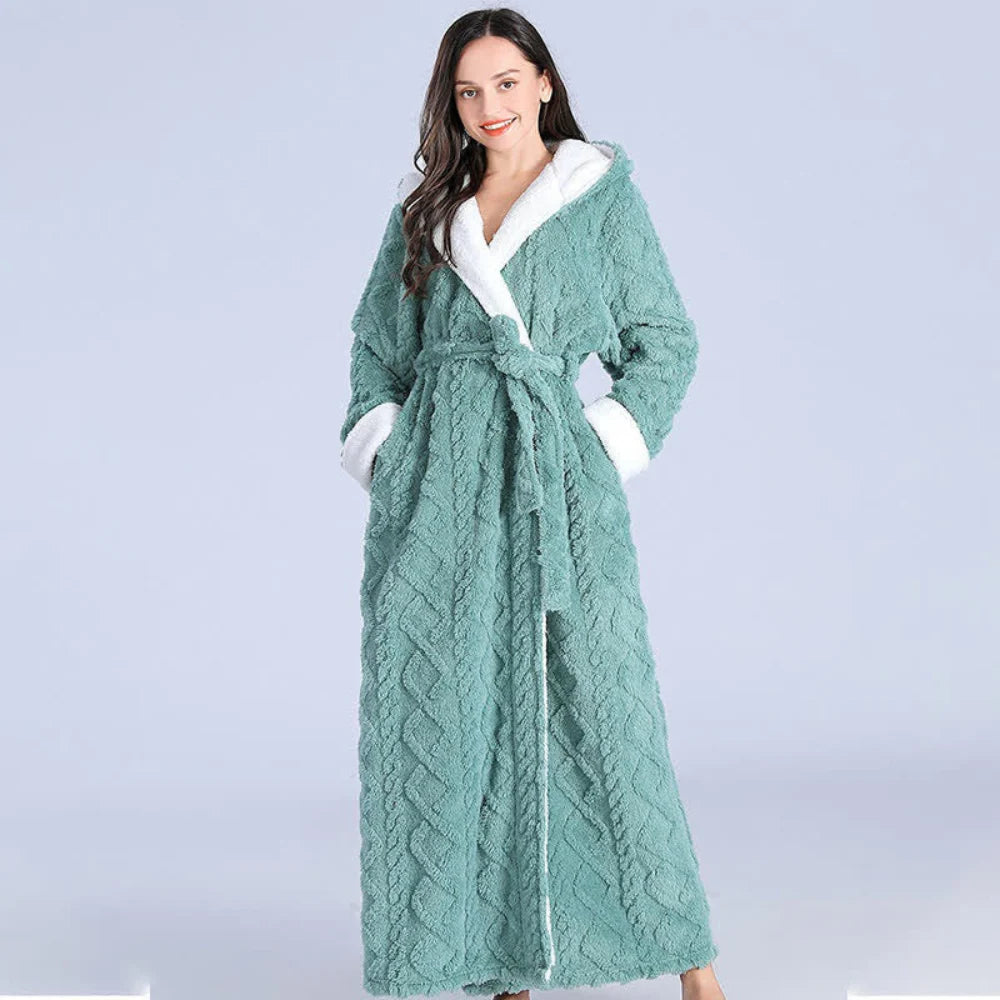 Hooded Robe | Plush, Super-Absorbent & Windproof | Two Front Pockets