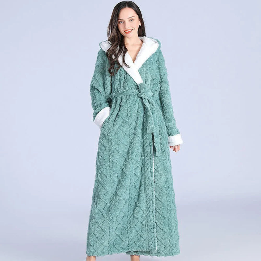 Hooded Robe | Plush, Super-Absorbent & Windproof | Two Front Pockets