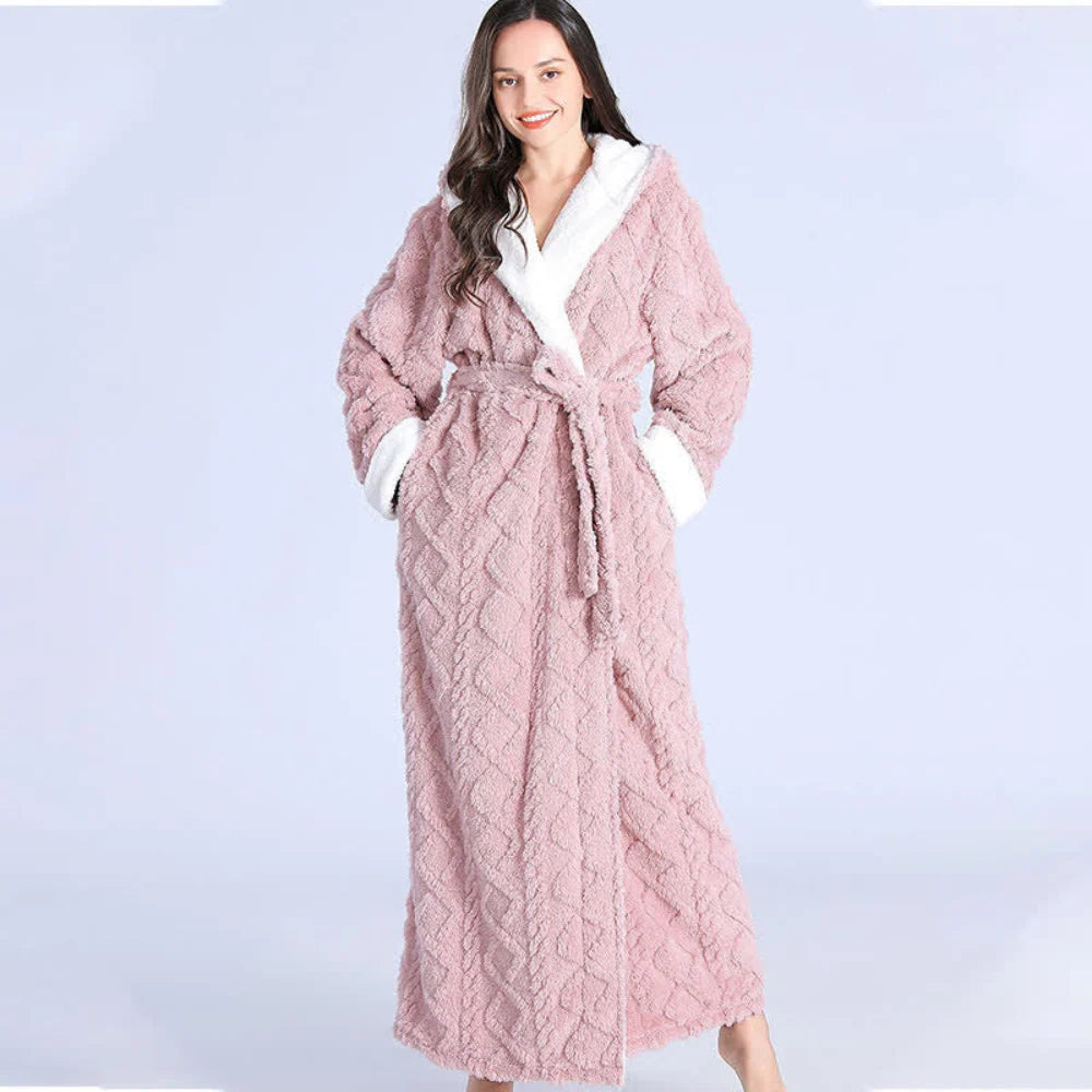 Hooded Robe | Plush, Super-Absorbent & Windproof | Two Front Pockets