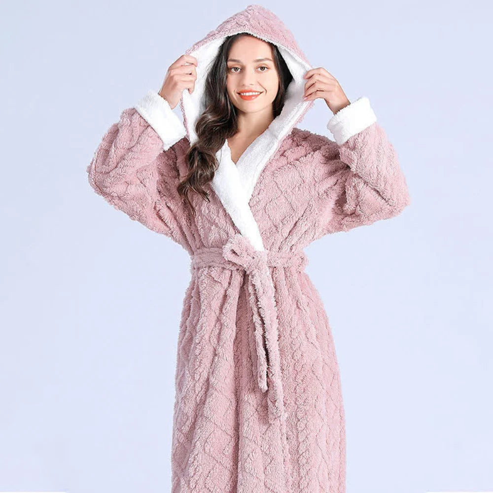 Hooded Robe | Plush, Super-Absorbent & Windproof | Two Front Pockets