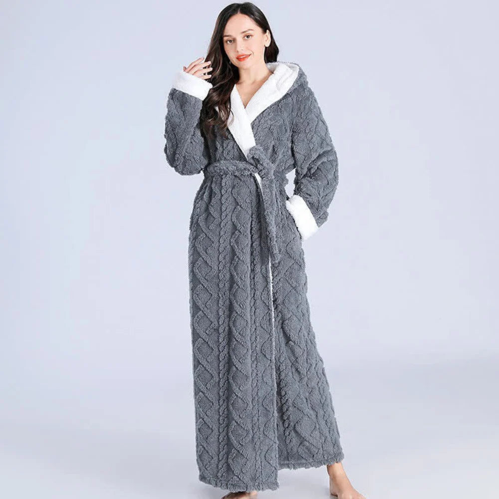 Hooded Robe | Plush, Super-Absorbent & Windproof | Two Front Pockets