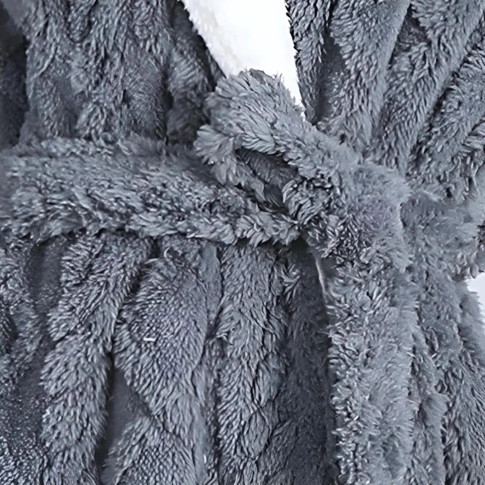 Hooded Robe | Plush, Super-Absorbent & Windproof | Two Front Pockets