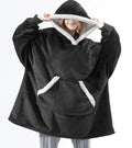 Hoodie Blanket | Fleece-Wool Blend & Large Hood | One Size Fits Most