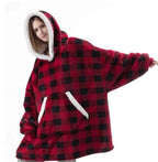 Hoodie Blanket | Fleece-Wool Blend & Large Hood | One Size Fits Most