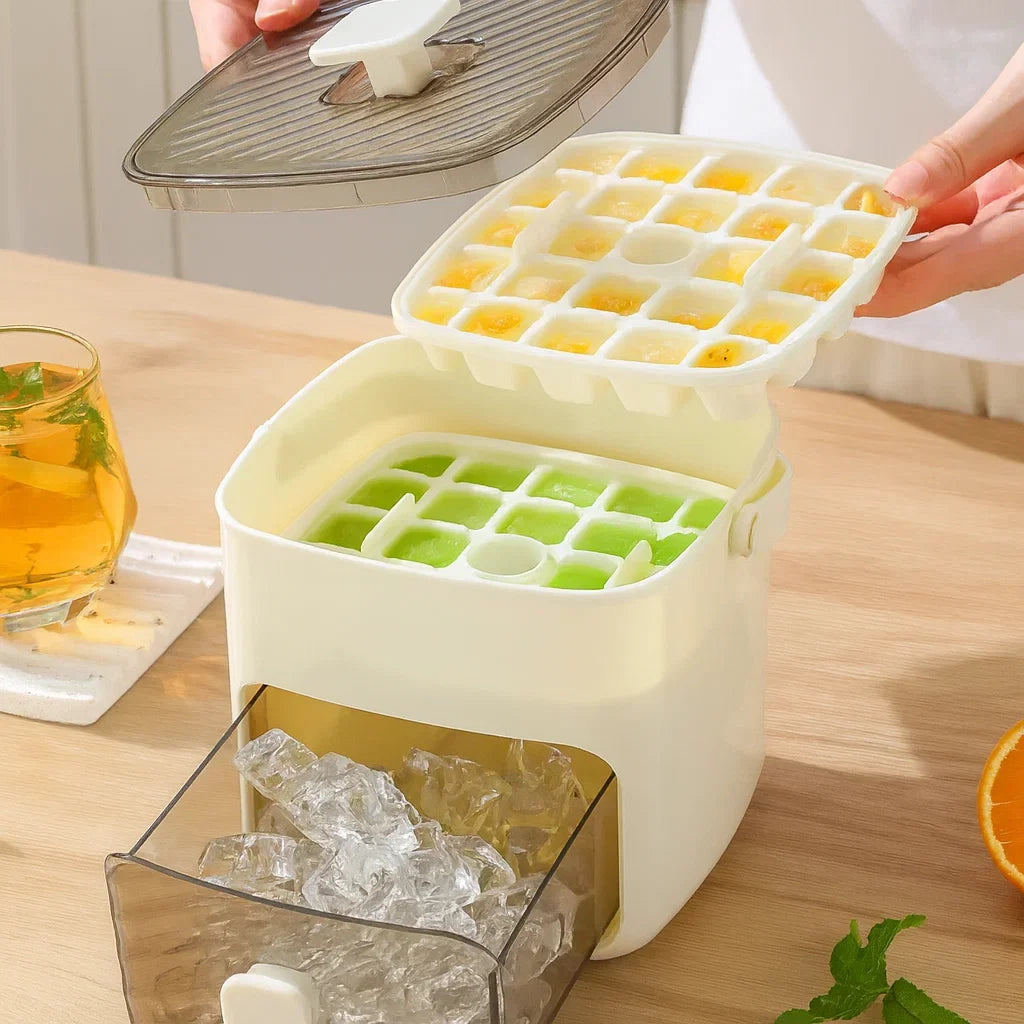 Ice Cube Tray | One-Push Release & Stackable | 48 Cubes