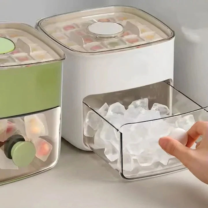 Ice Cube Tray | One-Push Release & Stackable | 48 Cubes