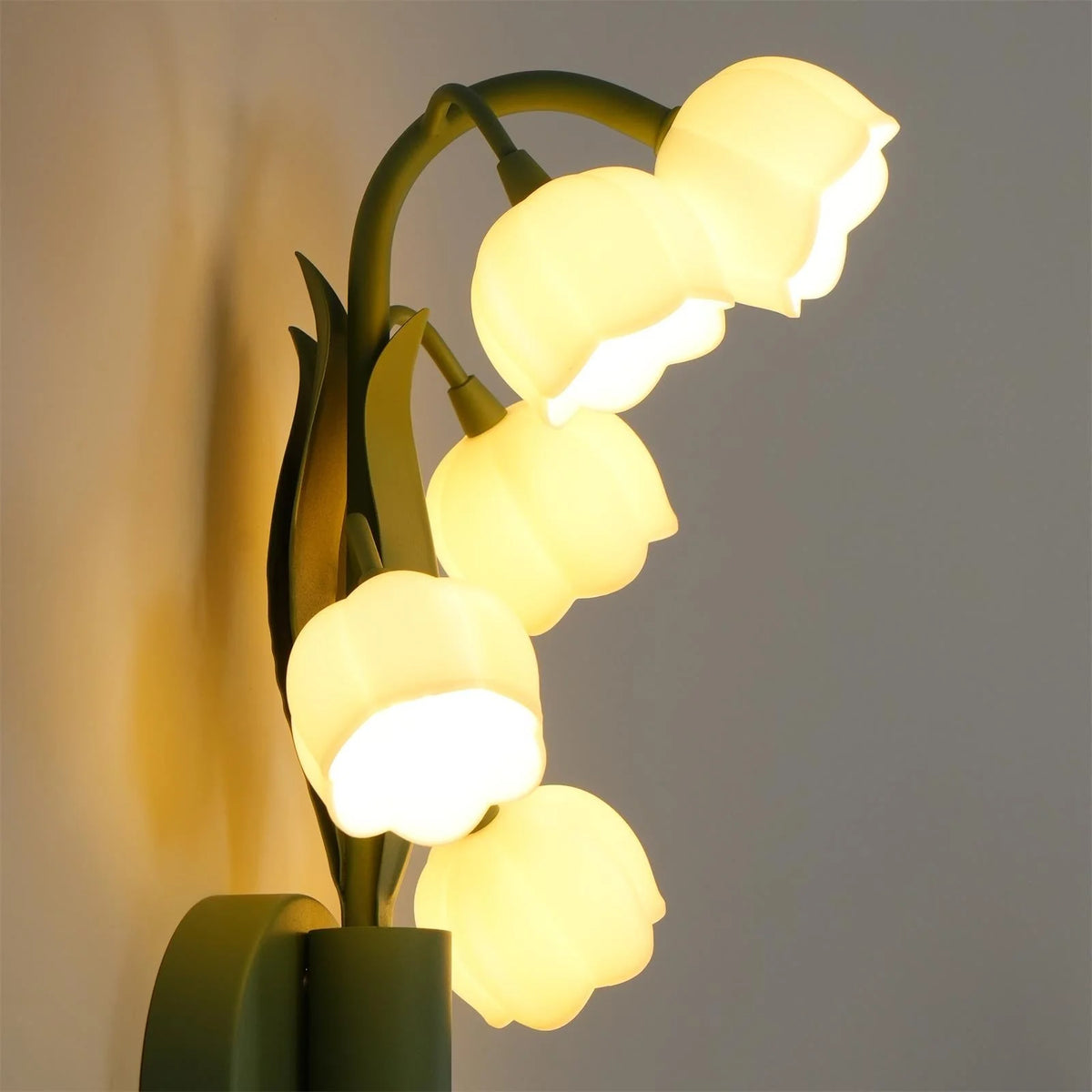 Indoor Wall Lamp | Orchid Botanical Design & Metal Construction | Hardwired