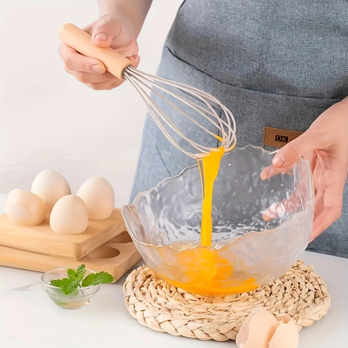 Kitchen Utensil Set | Heat-Resistant Silicone & Wooden Handles | 12-Piece