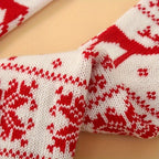 Knee-High Socks | 100% Cotton Festive Knit & Lace Trim