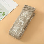 Knee-High Socks | 100% Cotton Festive Knit & Lace Trim