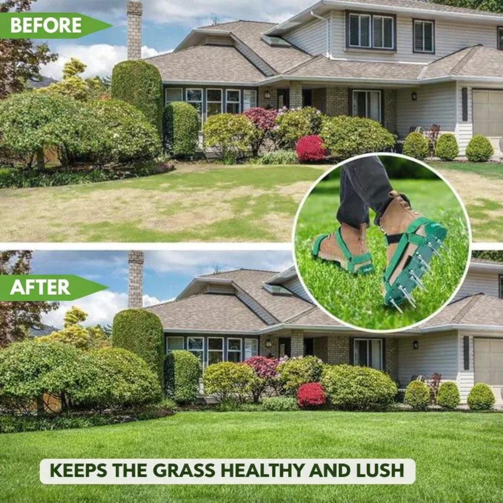 Lawn Aerator Shoes | Aerate While Walking & Metal Spikes