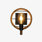 LED Wall Lamp | Rope-Inspired Metal | Black