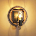 LED Wall Lamp | Rope-Inspired Metal | Black