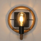 LED Wall Lamp | Rope-Inspired Metal | Black