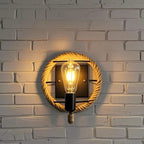 LED Wall Lamp | Rope-Inspired Metal | Black