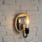 LED Wall Lamp | Rope-Inspired Metal | Black