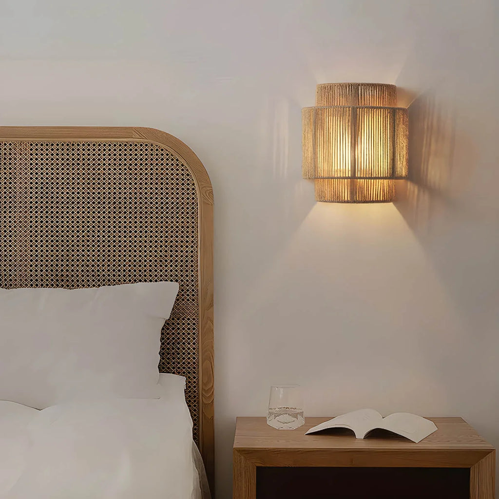 LED Wall Light | Handcrafted Rope & Warm Ambient Glow | Bulb Included