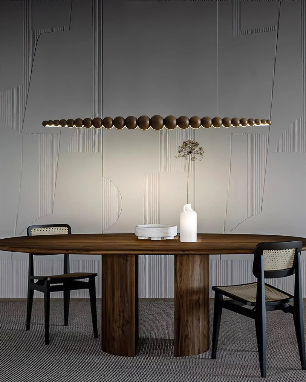 Linear Chandelier | Integrated LED & Adjustable Height | 3 Sizes