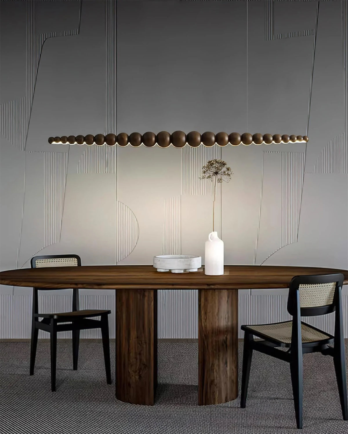 Linear Chandelier | Integrated LED & Adjustable Height | 3 Sizes