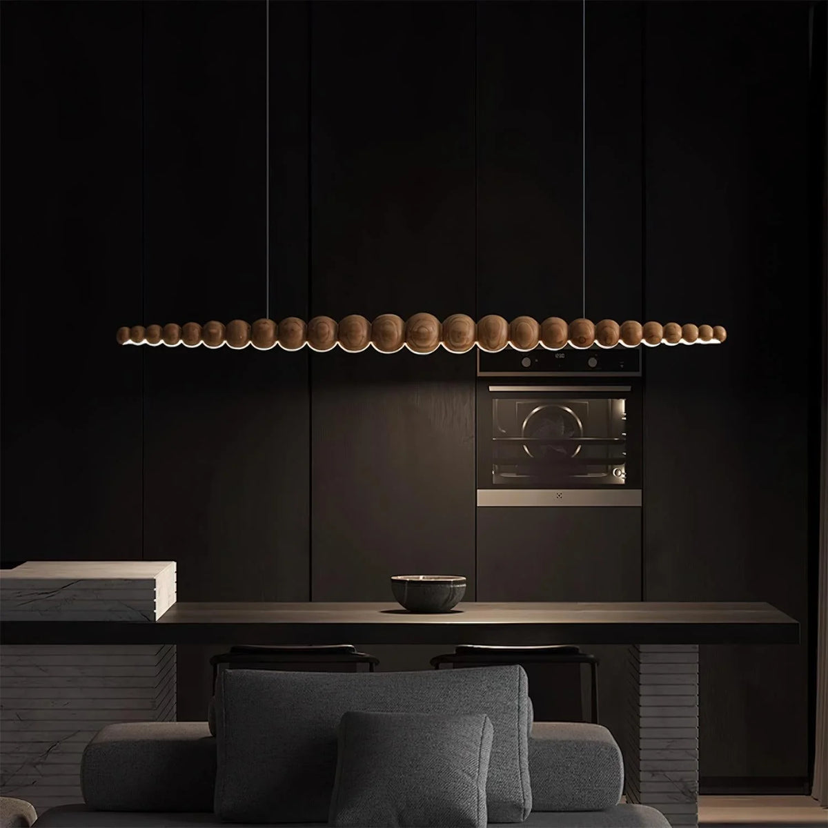 Linear Chandelier | Integrated LED & Adjustable Height | 3 Sizes