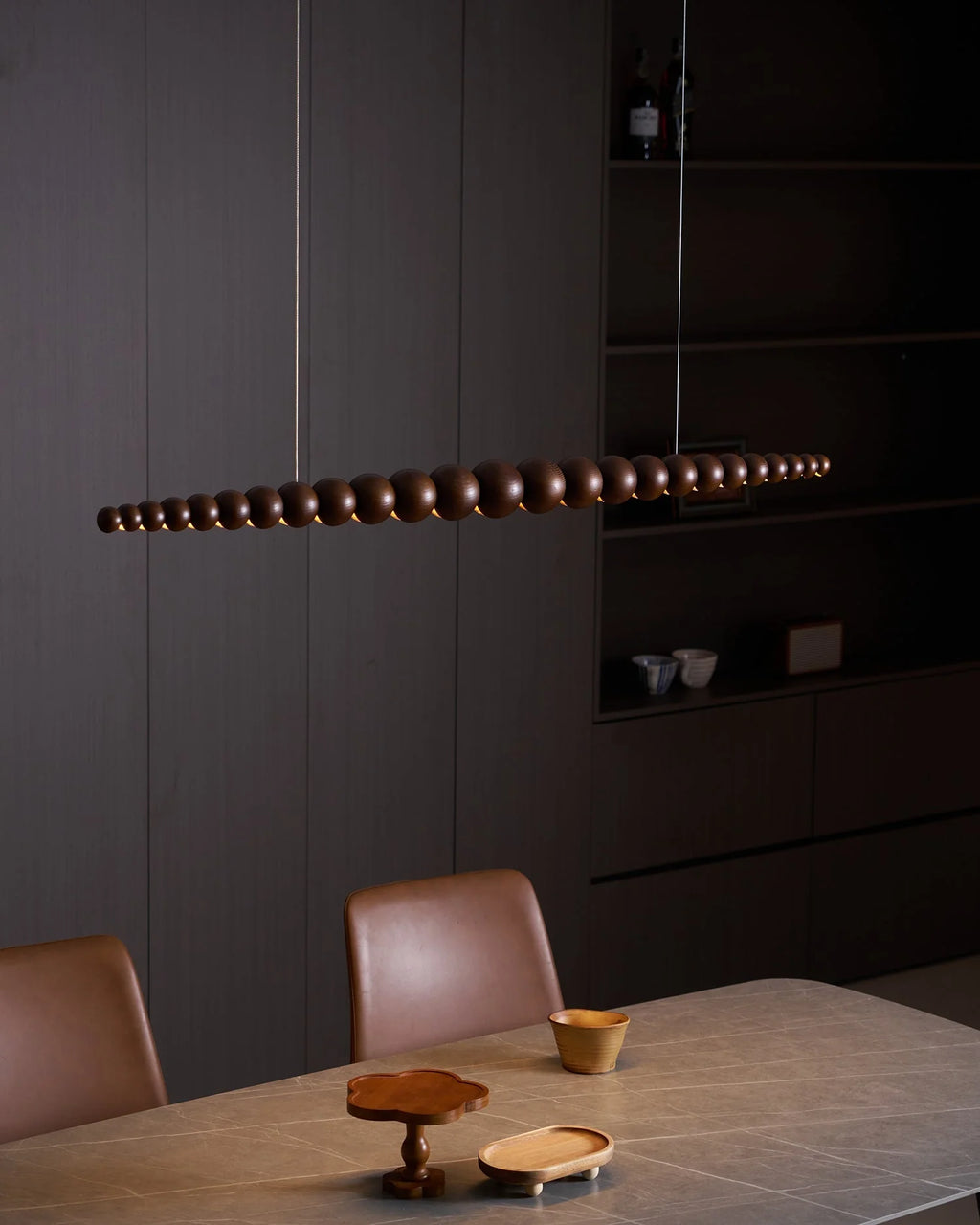 Linear Chandelier | Integrated LED & Adjustable Height | 3 Sizes