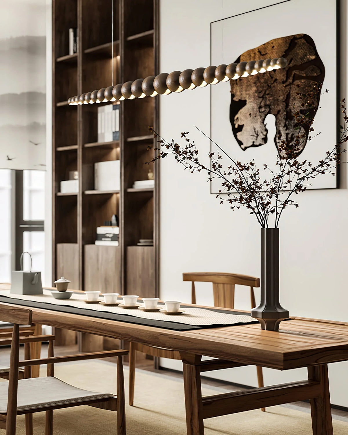 Linear Chandelier | Integrated LED & Adjustable Height | 3 Sizes