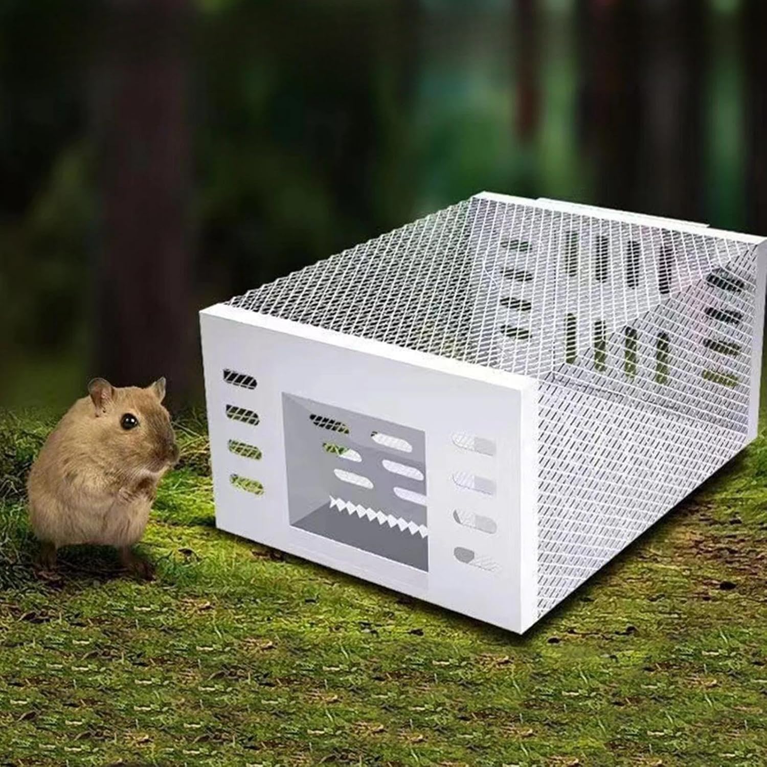 Live Mouse Trap with One-Way Door Mechanism