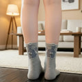 Mid-Calf Socks | Soft & Breathable Playful Cat Motif | Unisex EU 35–40