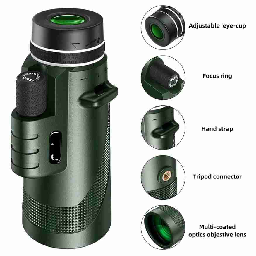 Monocular Telescope | Ultra-Zoom & Multi-Coated HD Glass | Travel Size