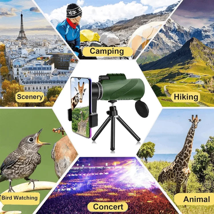 Monocular Telescope | Ultra-Zoom & Multi-Coated HD Glass | Travel Size