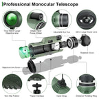 Monocular Telescope | Ultra-Zoom & Multi-Coated HD Glass | Travel Size