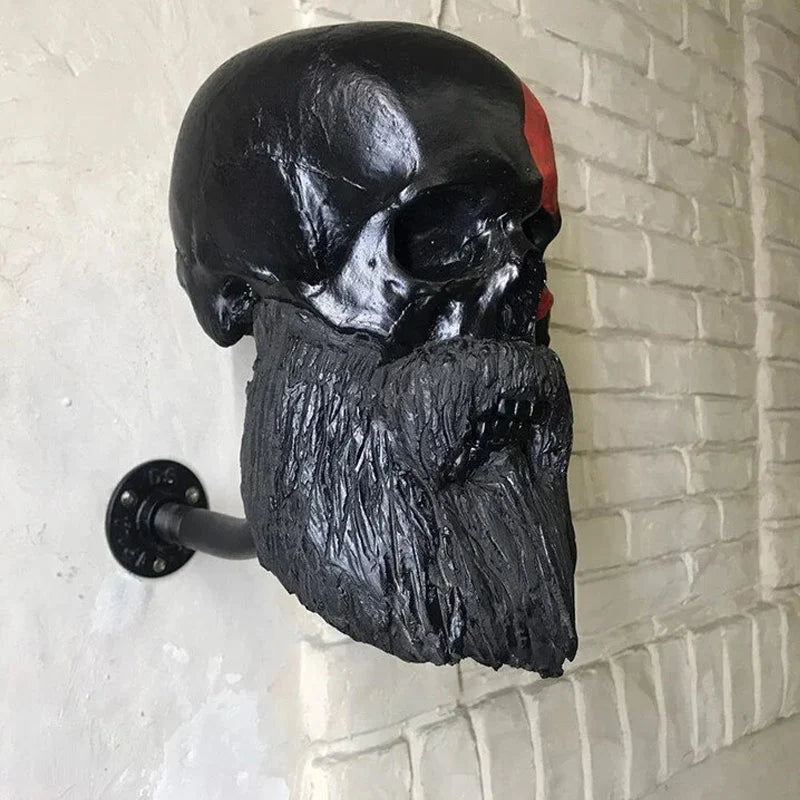Motorcycle Helmet Holder | Skull Design & Resin | Universal Fit