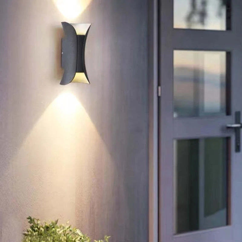 Outdoor Wall Lamp | Integrated LED & IP65 Weather Resistant | Black-Gold Finish