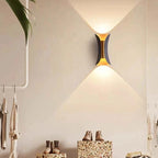 Outdoor Wall Lamp | Integrated LED & IP65 Weather Resistant | Black-Gold Finish