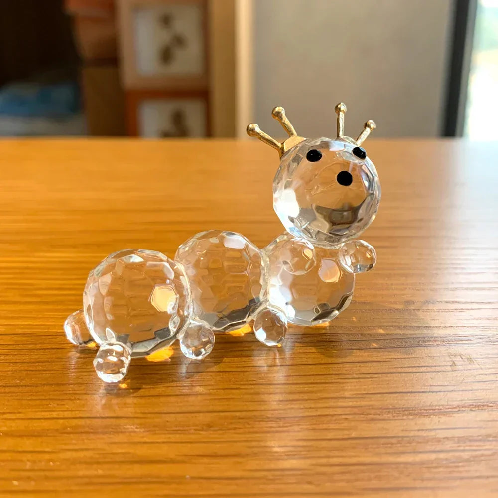 Paperweight | Crystal Frog Figurine & Desk Decor