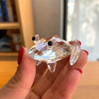 Paperweight | Crystal Frog Figurine & Desk Decor