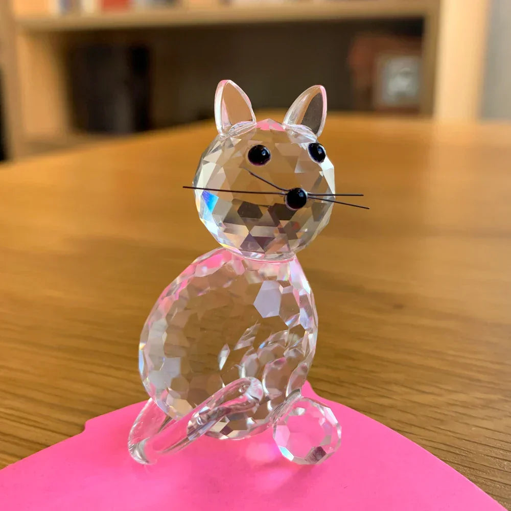 Paperweight | Crystal Frog Figurine & Desk Decor